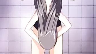 Sexy Hentai Girl Rides Cock in Swimsuit