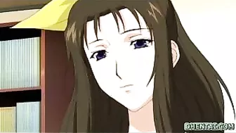 Japanese MILF shows off her busty body in kinky hentai play