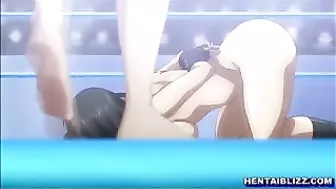 Hentai Babe Gets Licked in Wet Pussy and Big Tits Orgy