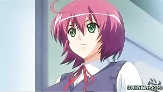 Hentai Schoolgirl with Giant Tits Gets Creamy
