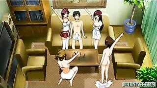 Hentai Groupsex and Cumshots in Lucky Anime Porn