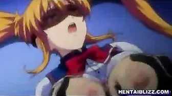 Bound and Blindfolded Coed Gets Hot Fucked in Hentai Video