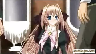 Horny Shemale Coeds Gangbanged in Wild Hentai Orgy