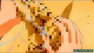 Japanese Anime Porn - Busty Hentai Tittyfuck and Cumshot