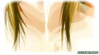 Hentai Threesome with Busty Babes and Cum Show