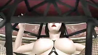 Busty 3D Hentai Licking Ghettoanime