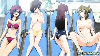 Hentai Beach Fun - Big Tits Fingering and Facial Cum!