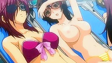 Hentai Beach Fun - Big Tits Fingering and Facial Cum!