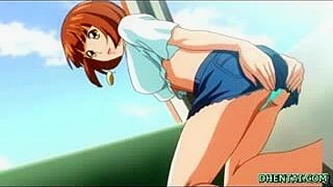 Japanese Anime Porn Video - Busty Hentai Fingered Her Wet Pussy