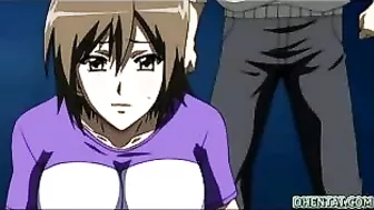 Bound and Blown - Anime Bondage Babe Sucks Cock