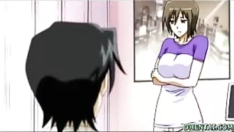 Bound and Blown - Anime Bondage Babe Sucks Cock