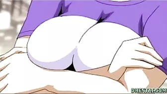 Bound and Blown - Anime Bondage Babe Sucks Cock