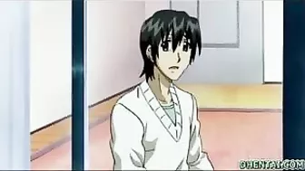 Bound and Blown - Anime Bondage Babe Sucks Cock