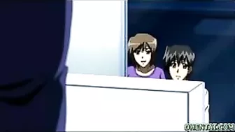 Bound and Blown - Anime Bondage Babe Sucks Cock