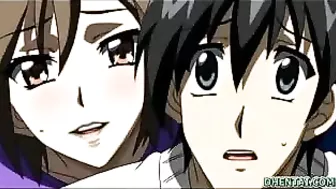 Bound and Blown - Anime Bondage Babe Sucks Cock