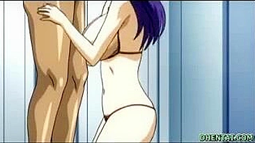 Bound and Blown - Anime Bondage Babe Sucks Cock