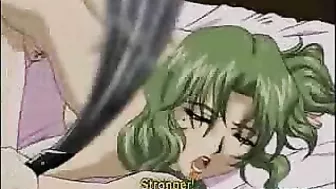 Lesbian Couple's Massage Leads to Double-Ended Dildo Orgasm