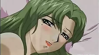 Lesbian Couple's Massage Leads to Double-Ended Dildo Orgasm