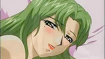 Lesbian Couple's Massage Leads to Double-Ended Dildo Orgasm