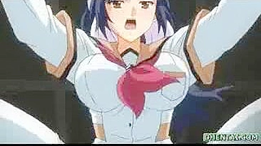 Bound and Beautiful - Three-Way Fuck for Captive Hentai Coeds