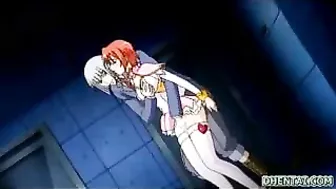 Hentai Angel Gets Rubbed, Sucks Dick and Gets Big Tits Fucked