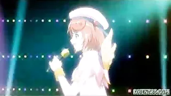 Hentai Angel Gets Rubbed, Sucks Dick and Gets Big Tits Fucked