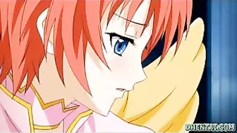 Hentai Angel Gets Rubbed, Sucks Dick and Gets Big Tits Fucked