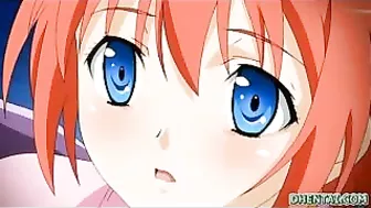 Hentai Angel Gets Rubbed, Sucks Dick and Gets Big Tits Fucked