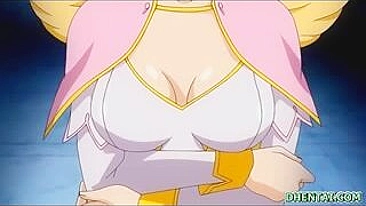 Hentai Angel Gets Rubbed, Sucks Dick and Gets Big Tits Fucked