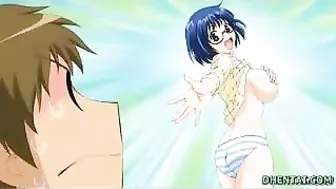 Hentai Porn Video - Big Boobed Babe Sucks Cock and Gets Fucked Hard