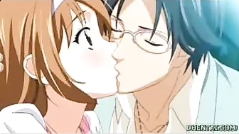 Sexy Schoolgirl Sucks Cock in Hentai Video