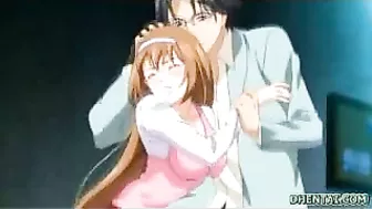 Sexy Schoolgirl Sucks Cock in Hentai Video