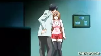 Sexy Schoolgirl Sucks Cock in Hentai Video