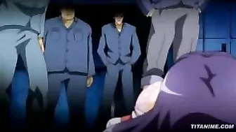 Bound and Gagged Hentai Cutie Gets Hard Gangbanged