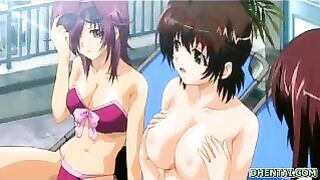 Unleash Your Desires with Hentai's Sexiest Swimsuit Big-Titted Fingering!