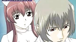 Bound and Gagged Hentai Nurse with Big Tits Gets Fucked by Rough Bandits
