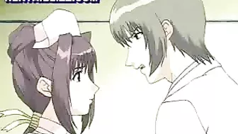 Bound and Gagged Hentai Nurse with Big Tits Gets Fucked by Rough Bandits