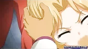 Busty Hentai Gets Gangbanged by Bandits in the Toilet