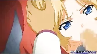 Busty Hentai Gets Gangbanged by Bandits in the Toilet