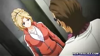 Busty Hentai Gets Gangbanged by Bandits in the Toilet