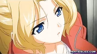 Busty Hentai Gets Gangbanged by Bandits in the Toilet