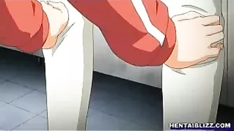 Busty Hentai Gets Gangbanged by Bandits in the Toilet