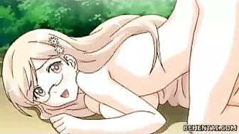 Wild Hentai Doggystyle Fucking with Big Boobs in the Forest