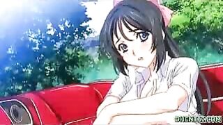 Japanese Hentai with Big Tits Gets Fingered and Licked Wet Pussy