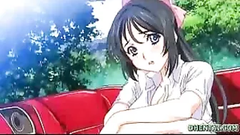 Japanese Hentai with Big Tits Gets Fingered and Licked Wet Pussy