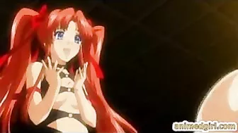 Hentai Girl Gets Enema Injection and Sucks Shemale Cock