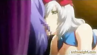 Hentai Girl Gets Enema Injection and Sucks Shemale Cock