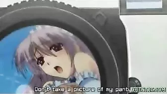 Busty Hentai Girl Touch Her Big Tits in Public