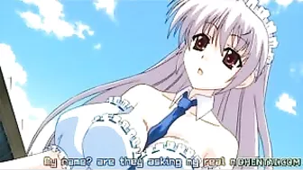 Busty Hentai Girl Touch Her Big Tits in Public