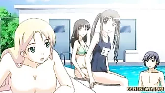 Japanese Anime Porn - Busty Hentai Gets Handjob and Squirts Cum